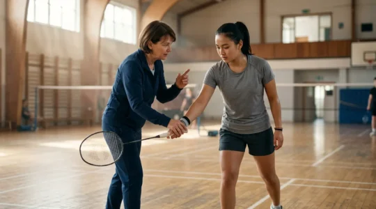 Coaching individuel au badminton pour corriger un défaut technique ancré