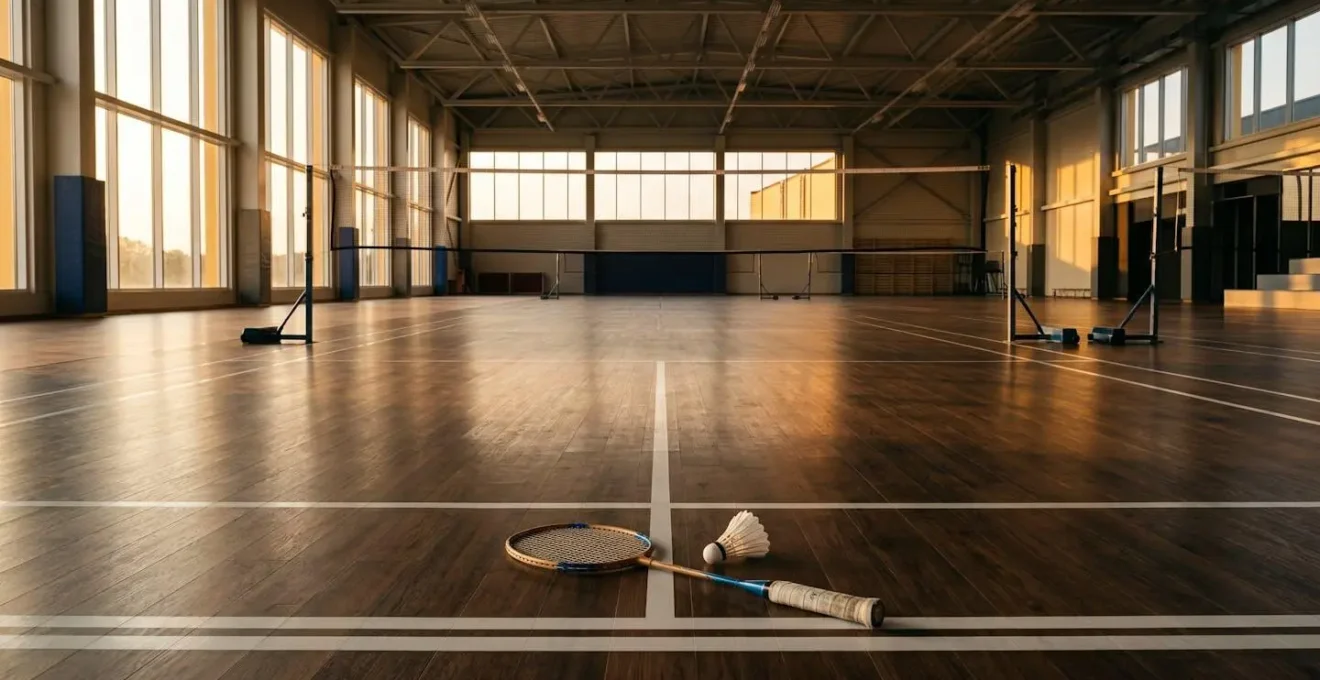 Environnement minimaliste évoquant le moment de transition entre entraînement et repos pour la visualisation