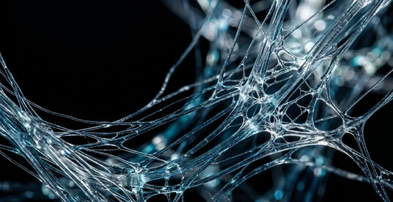 Détail microscopique évoquant l'activation des réseaux neuronaux