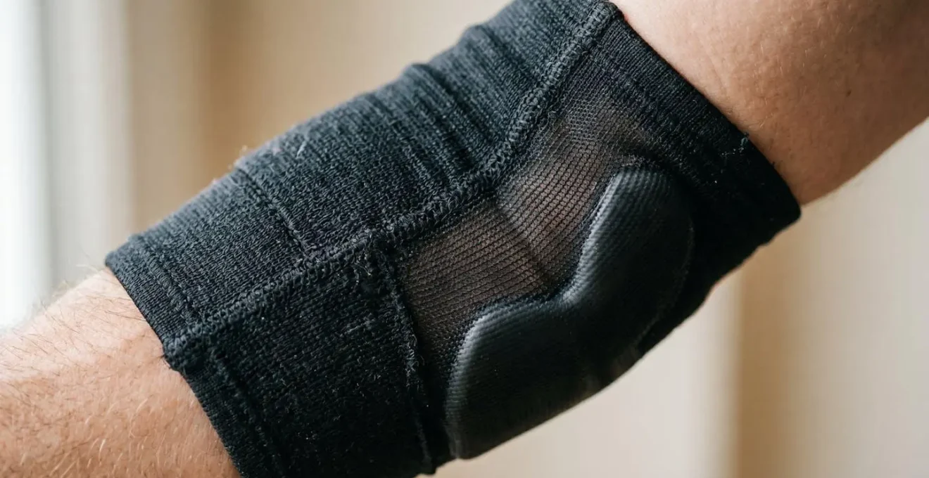 Positionnement optimal d'une coudière pour tennis elbow sur l'avant-bras